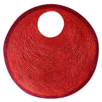 The Solo Tomato Large Jute Bag In Red - Diazza