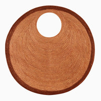 The Solo Walnut Jute Bag In Brown - Diazza