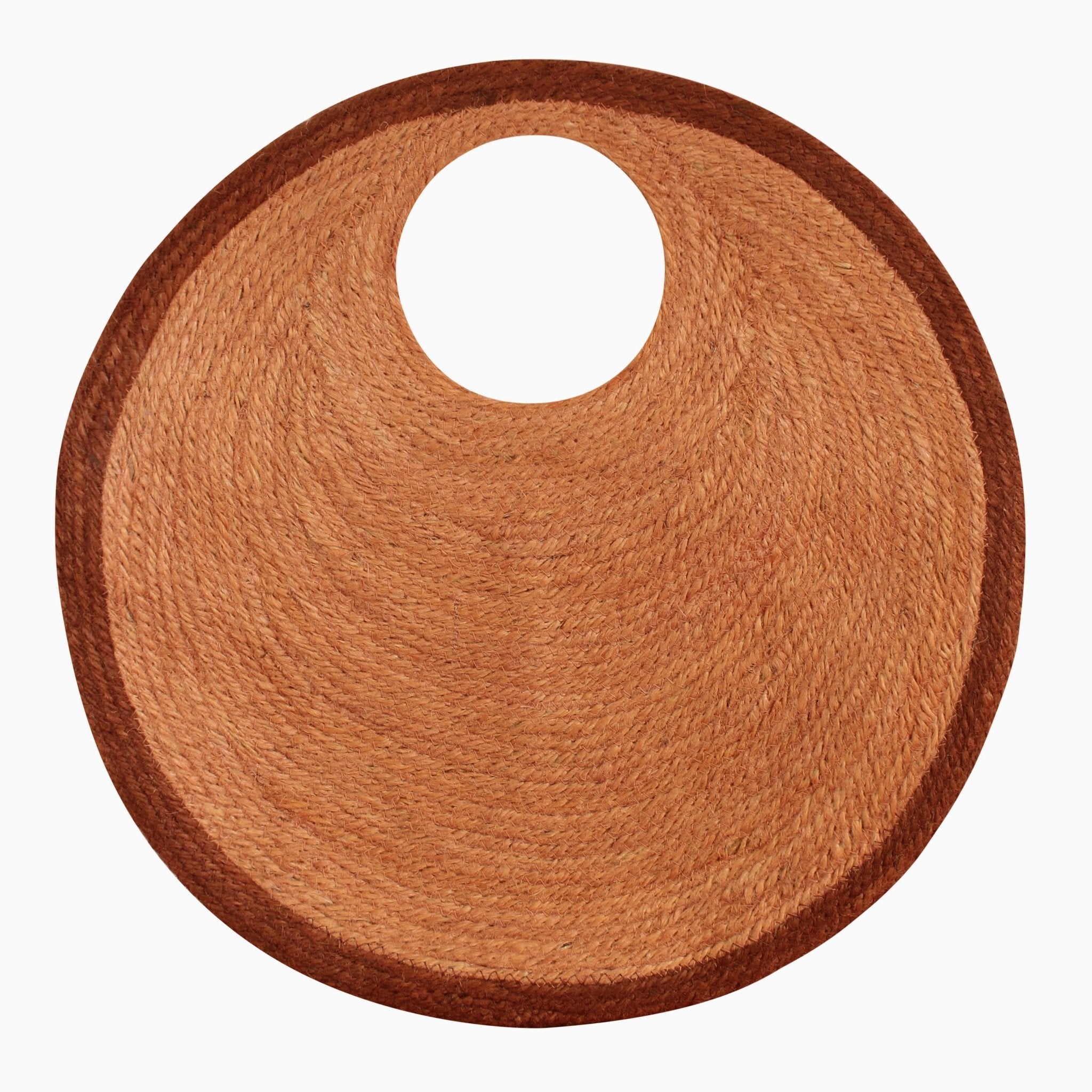 The Solo Walnut Jute Bag In Brown - Diazza