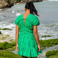 The Srikandi Dress In Kelly Green - Diazza