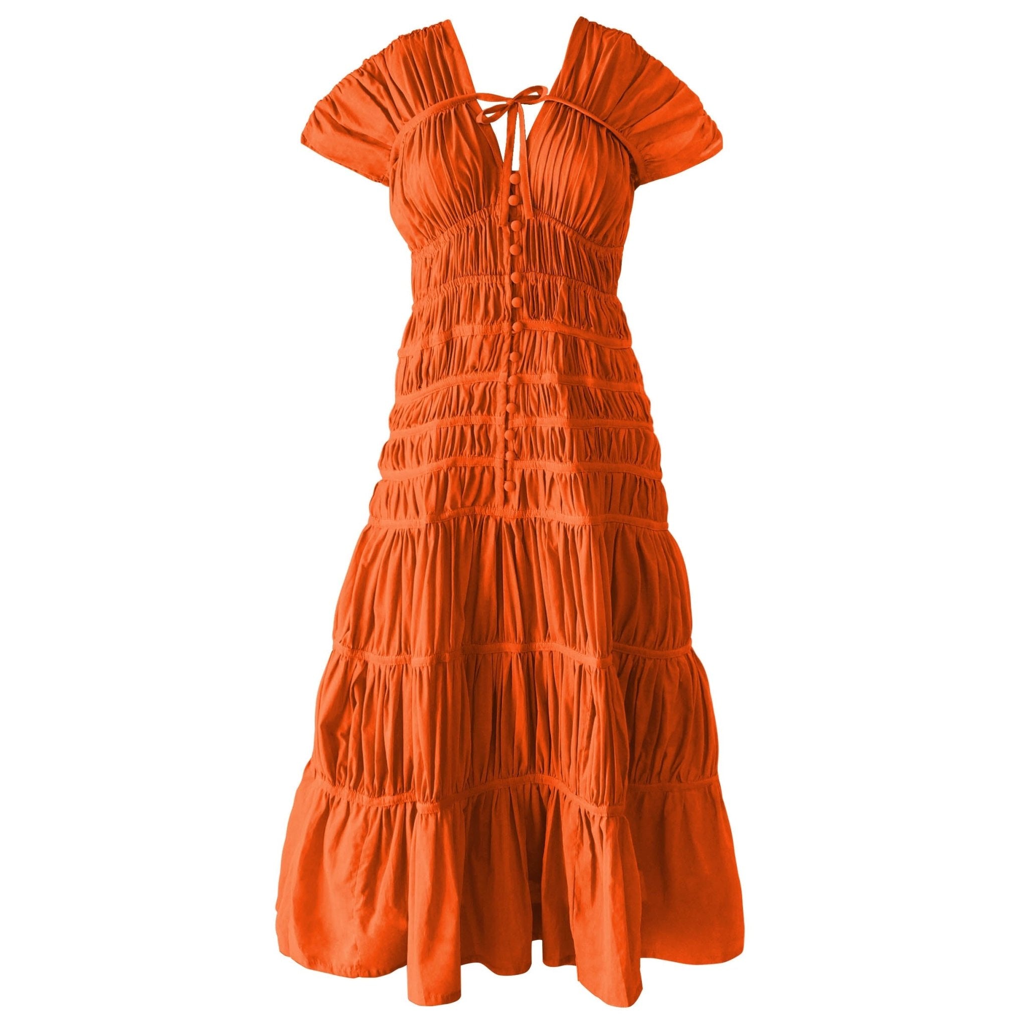 The Srikandi Maxi Dress In Sienna Brown - Diazza