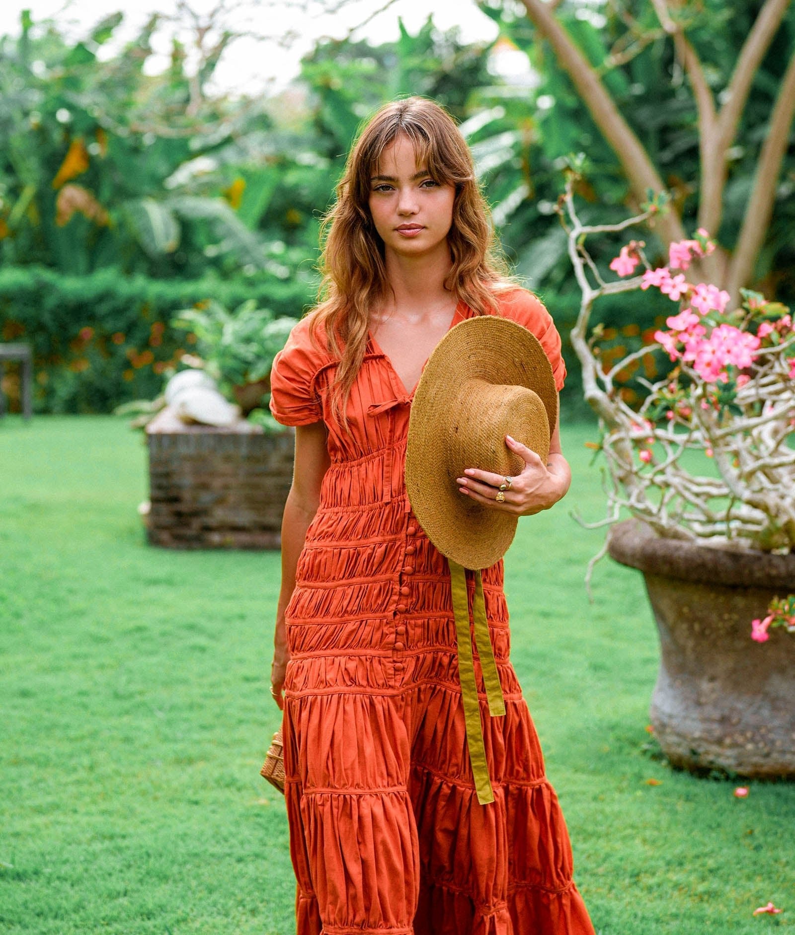 The Srikandi Maxi Dress In Sienna Brown - Diazza