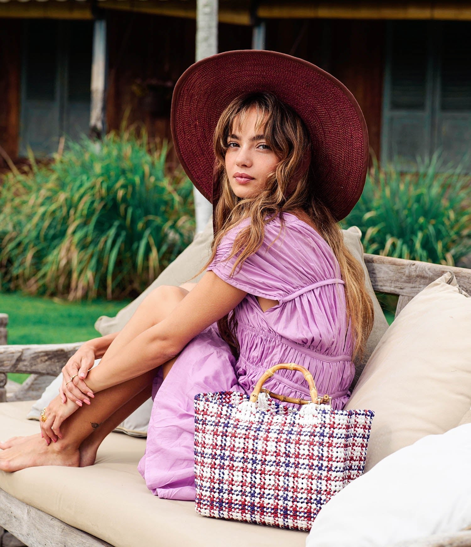 The Srikandi Mini Ruffle Dress In Light Purple - Diazza