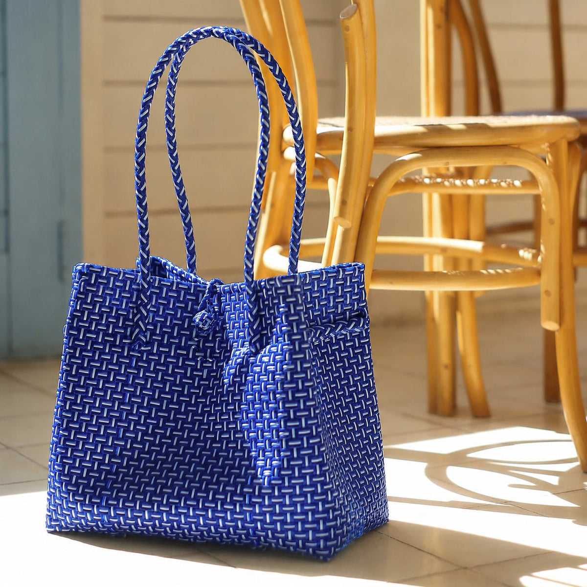 The Toko Recycled Tote Bag, in Navy - Diazza