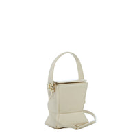 Cream Leather Bucket Bag Off White Unique Leather Crossbody Purse Women's Handbag SUSU