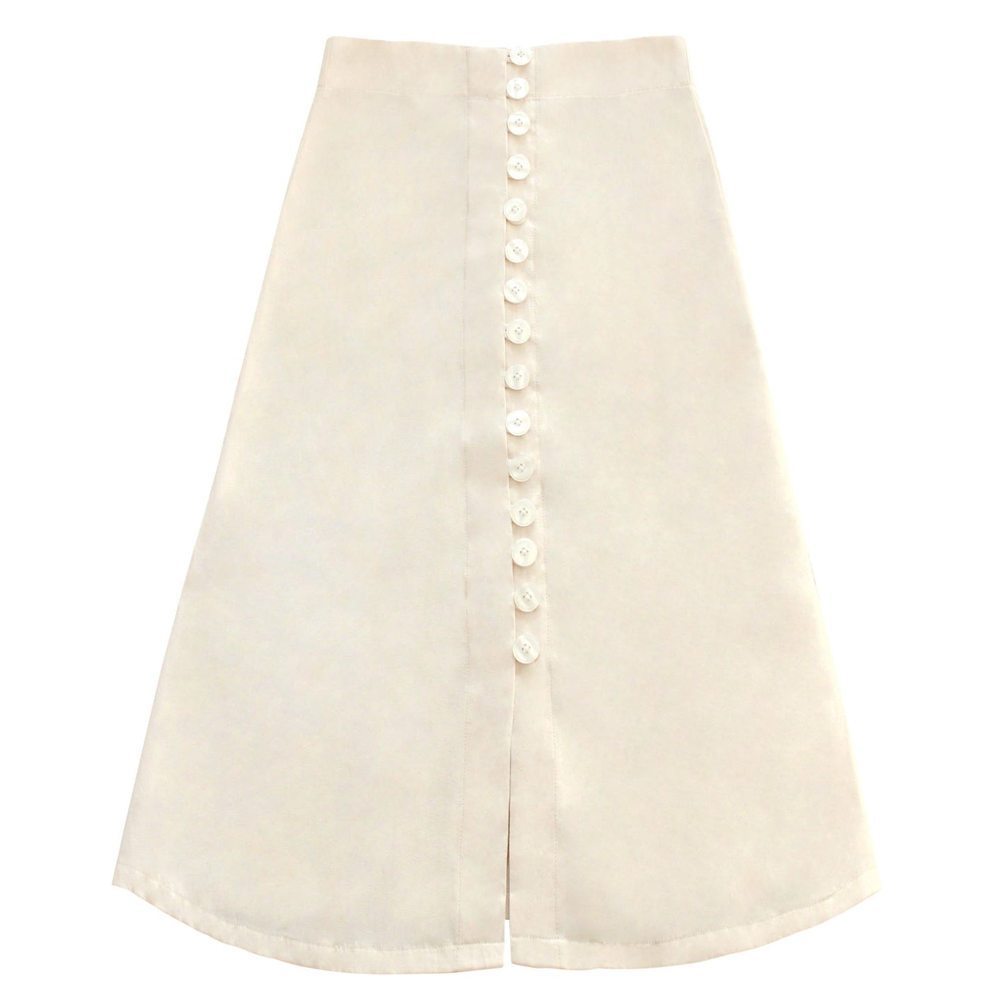 ULURU Button - down Skirt In Off - white - Diazza