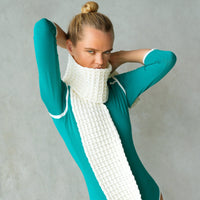 WAFFLE Crochet Scarf in Off White - Diazza
