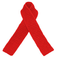WAFFLE Crochet Scarf in Red - Diazza
