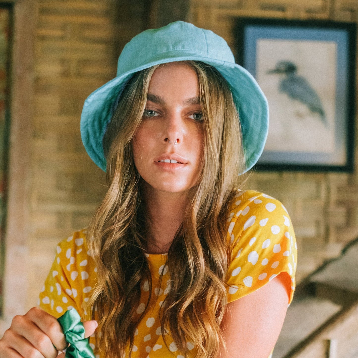 WATU Seaside Linen Bucket Hat, in Sea Blue - Diazza