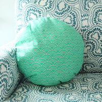 Wave Round Striped Decorative Round Pillow Cover 16", Circle Pillow - Diazza
