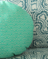 Wave Round Striped Decorative Round Pillow Cover 16", Circle Pillow - Diazza
