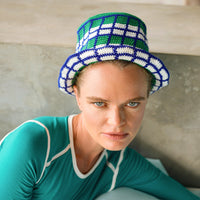 WIMBLEDON Plaid Crochet Hat - Diazza