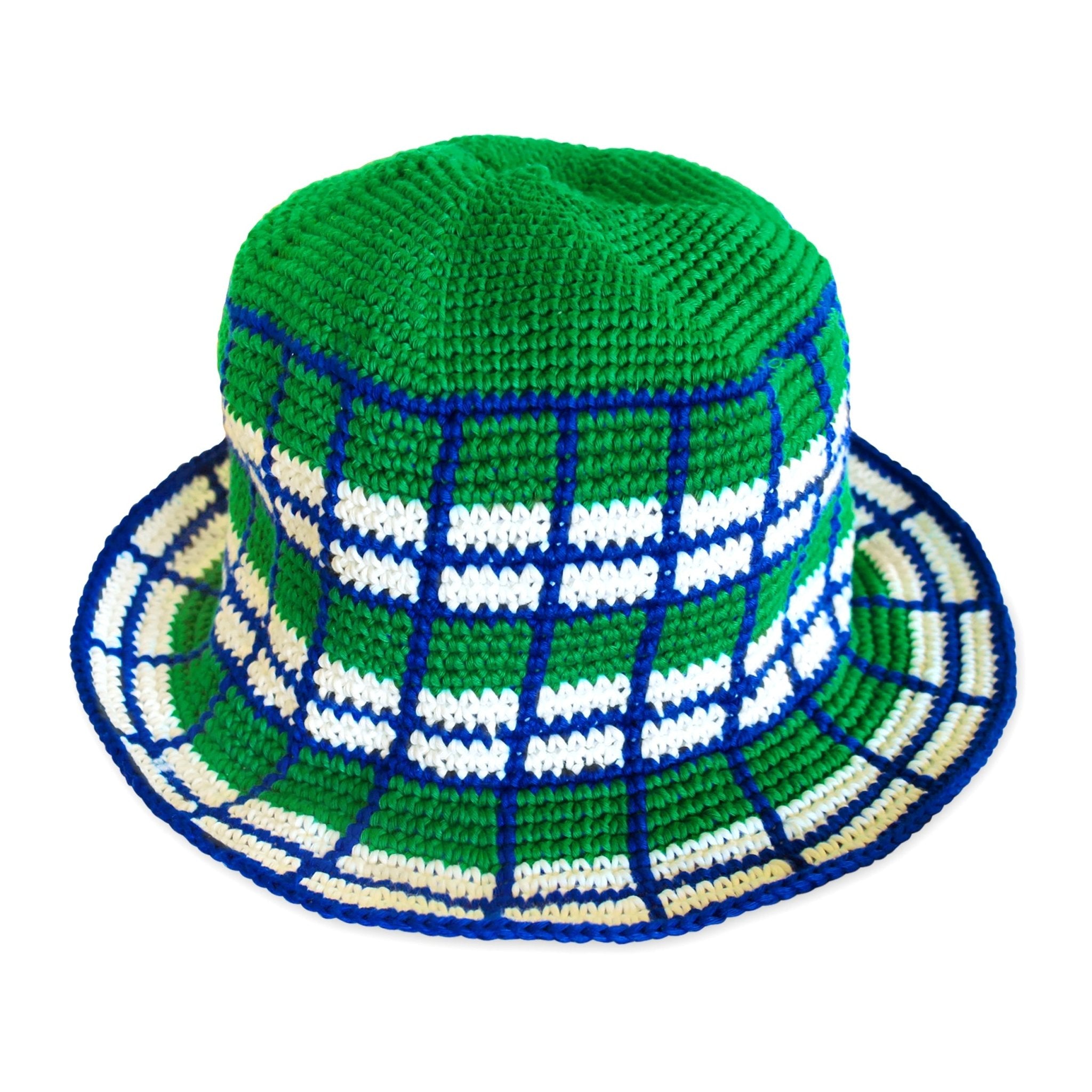WIMBLEDON Plaid Crochet Hat - Diazza