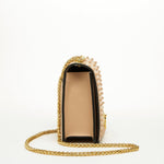 Women's Beige Leather Chain Shoulder Bag - SUSU Josie Medium Crossbody Purse - Diazza