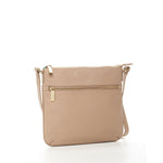 Women's Beige Leather Crossbody Bag - SUSU Saxon Small Messenger Purse - Diazza
