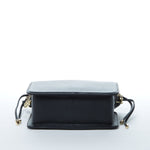 Women's Black Leather Bucket Bag - SUSU Patricia Drawstring Medium Purse - Diazza