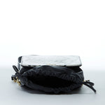 Women's Black Leather Bucket Bag - SUSU Patricia Snakeskin Print Drawstring Purse - Diazza