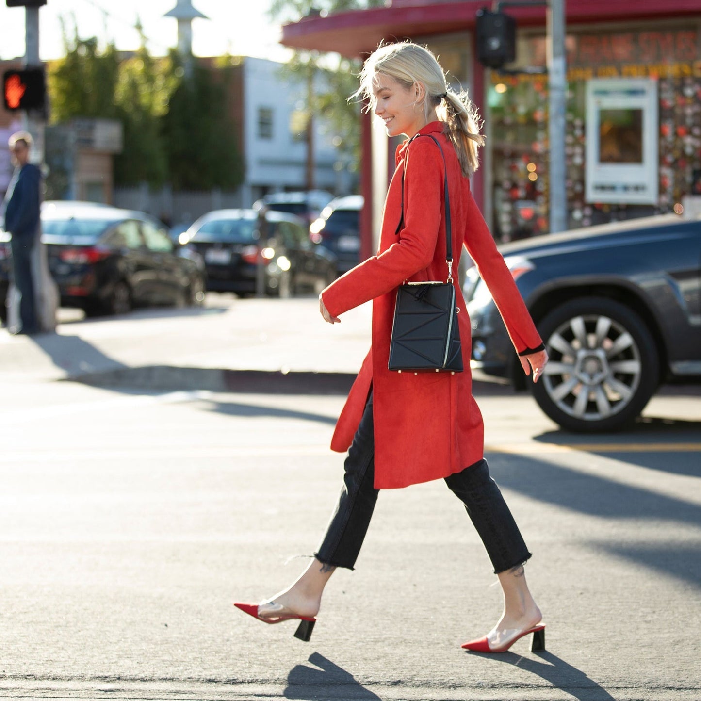 Women's Black Leather Convertible Backpack - SUSU 3 - in - 1 Crossbody Purse - Diazza