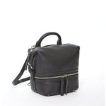 Women's Black Leather Convertible Backpack - SUSU Ashley Medium Purse with Pockets - Diazza