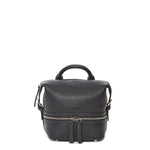 Women's Black Leather Convertible Backpack - SUSU Ashley Medium Purse with Pockets - Diazza