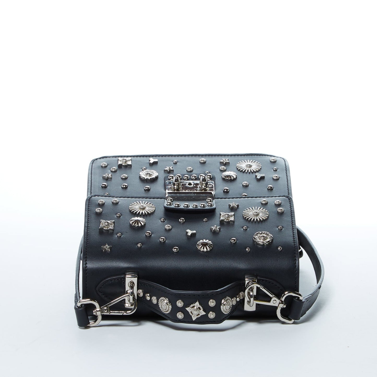 Women's Black Leather Convertible Backpack - SUSU Hollywood 3 - in - 1 Crossbody Purse - Diazza