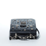 Women's Black Leather Convertible Backpack - SUSU Hollywood 3 - in - 1 Crossbody Purse - Diazza