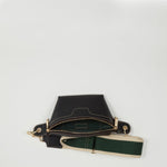 Women's Black Leather Sling Bag - SUSU Small Crossbody Chest Bag - Diazza