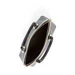 Women's Black Saffiano Leather Satchel Bag - SUSU Melissa Dome Work Purse - Diazza