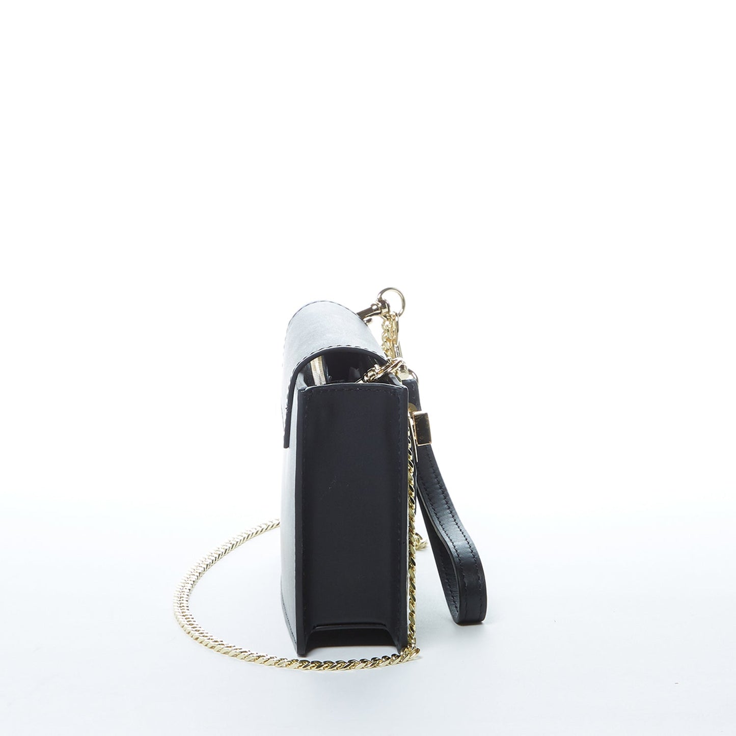 Women's Black Snakeskin Mini Crossbody Bag - SUSU Mary Leather Wristlet Purse - Diazza