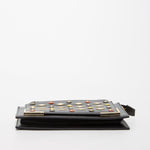 Women's Black Studded Crossbody Clutch - SUSU Austin Convertible Leather Purse - Diazza