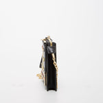 Women's Black Studded Crossbody Clutch - SUSU Austin Convertible Leather Purse - Diazza