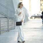 Women's Black Studded Crossbody Clutch - SUSU Austin Convertible Leather Purse - Diazza