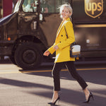 Women's Blue White Yellow Leather Convertible Backpack - SUSU Ashley Medium Purse - Diazza