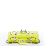 Women's Bright Yellow Leather Crossbody Bag - SUSU Hollywood Studded Mini Purse - Diazza