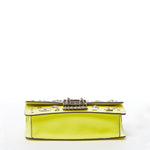 Women's Bright Yellow Leather Crossbody Bag - SUSU Hollywood Studded Mini Purse - Diazza