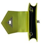 Women's Bright Yellow Mini Crossbody Bag - SUSU Mary Leather Wristlet Purse - Diazza