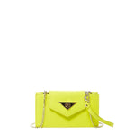 Women's Bright Yellow Mini Crossbody Bag - SUSU Mary Leather Wristlet Purse - Diazza