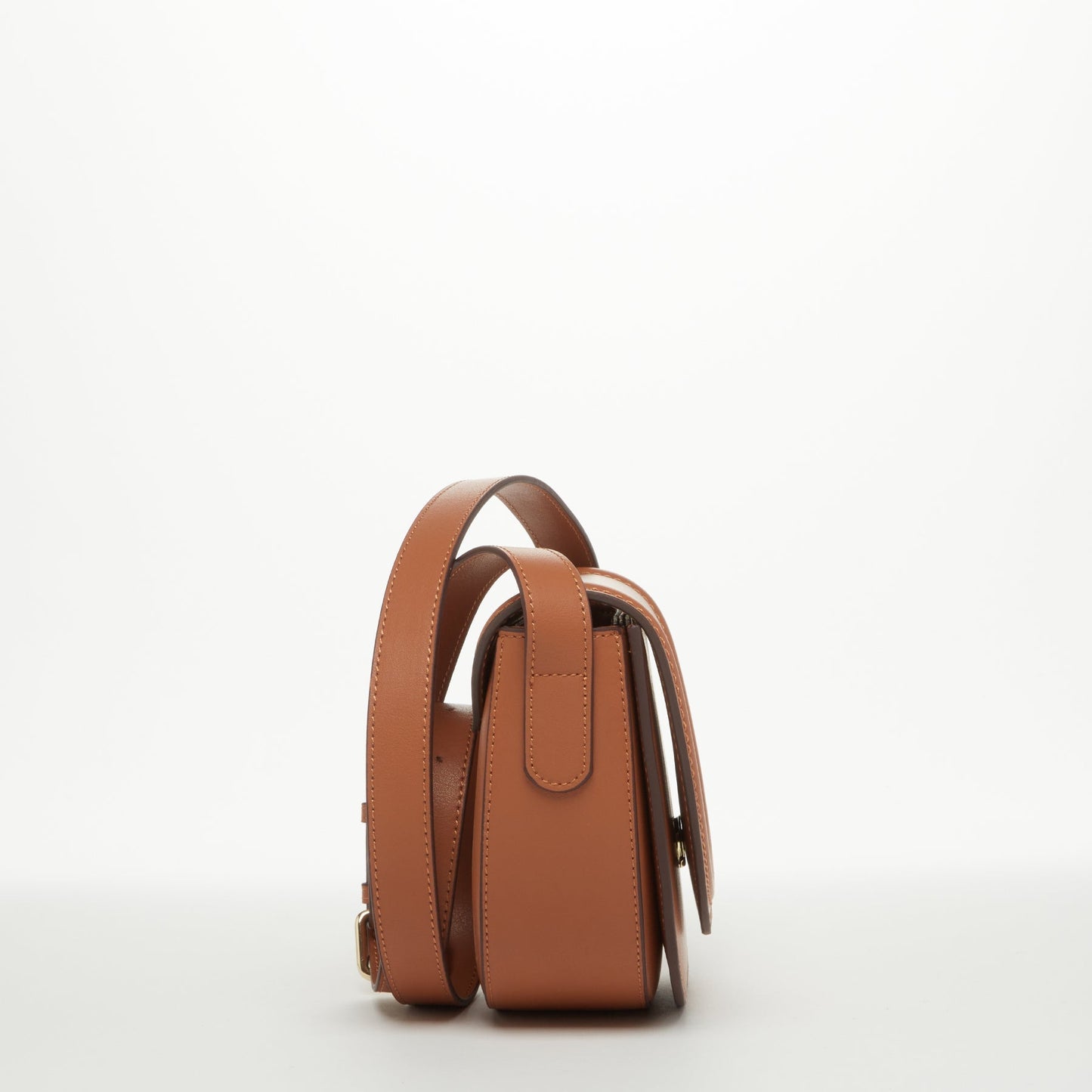 Women's Brown Leather Saddle Bag - SUSU Crossbody Purse with Front Pocket - Diazza