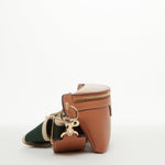 Women's Brown Leather Sling Bag - SUSU Small Crossbody Chest Bag - Diazza