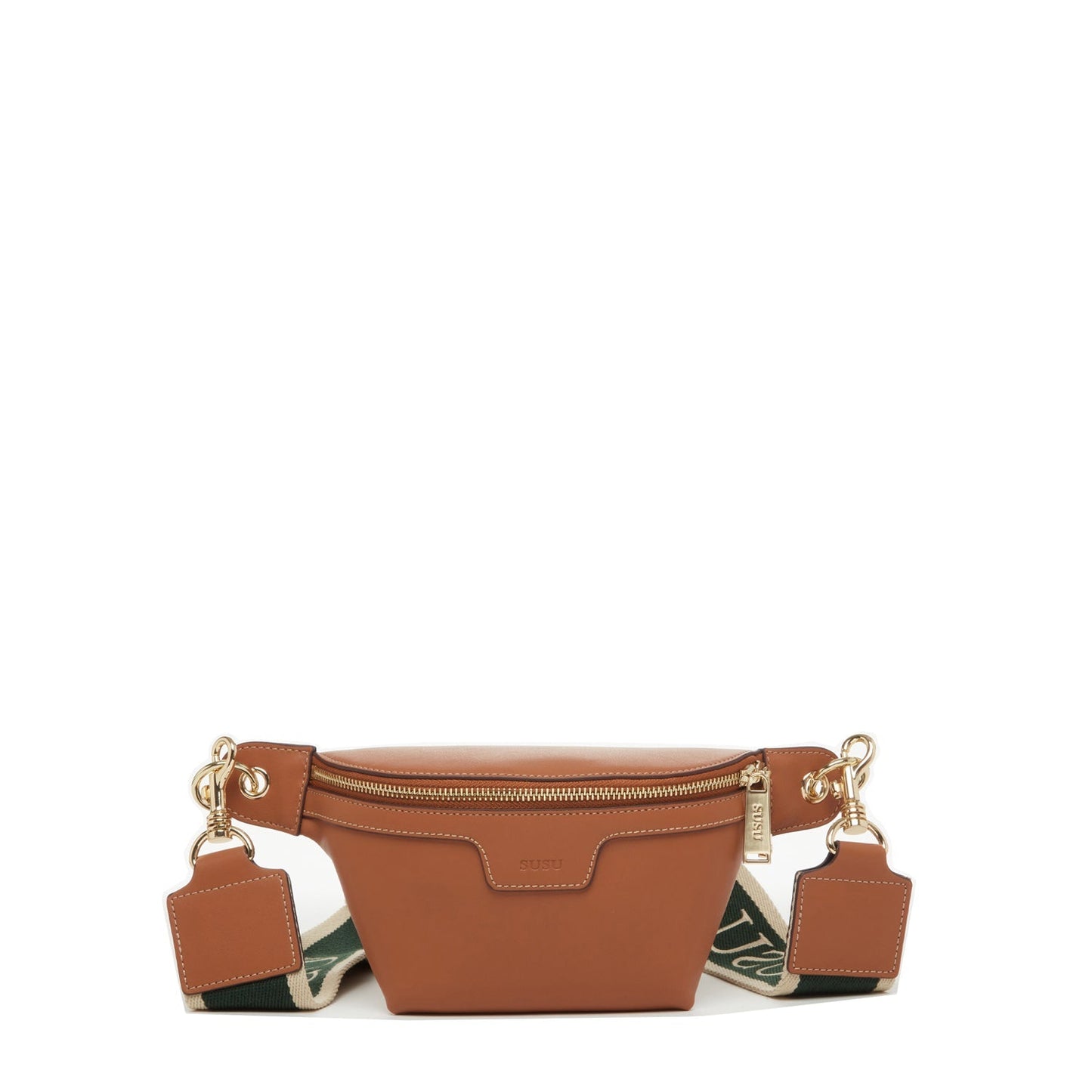Women's Brown Leather Sling Bag - SUSU Small Crossbody Chest Bag - Diazza