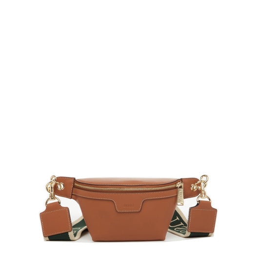 Women's Brown Leather Sling Bag - SUSU Small Crossbody Chest Bag - Diazza