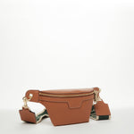 Women's Brown Leather Sling Bag - SUSU Small Crossbody Chest Bag - Diazza