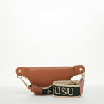 Women's Brown Leather Sling Bag - SUSU Small Crossbody Chest Bag - Diazza