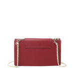 Women's Burgundy Leather Mini Crossbody Bag - SUSU Mary Wristlet Purse - Diazza