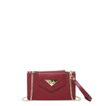 Women's Burgundy Leather Mini Crossbody Bag - SUSU Mary Wristlet Purse - Diazza