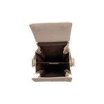 Women's Cream Off White Leather Bucket Bag - SUSU Amber Unique Crossbody Purse - Diazza