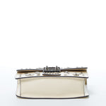 Women's Cream Off White Leather Crossbody Bag - SUSU Hollywood Studded Mini Purse - Diazza