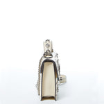 Women's Cream Off White Leather Crossbody Bag - SUSU Hollywood Studded Mini Purse - Diazza