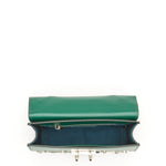 Women's Dark Green Leather Crossbody Bag - SUSU Small Studded Purse - Diazza