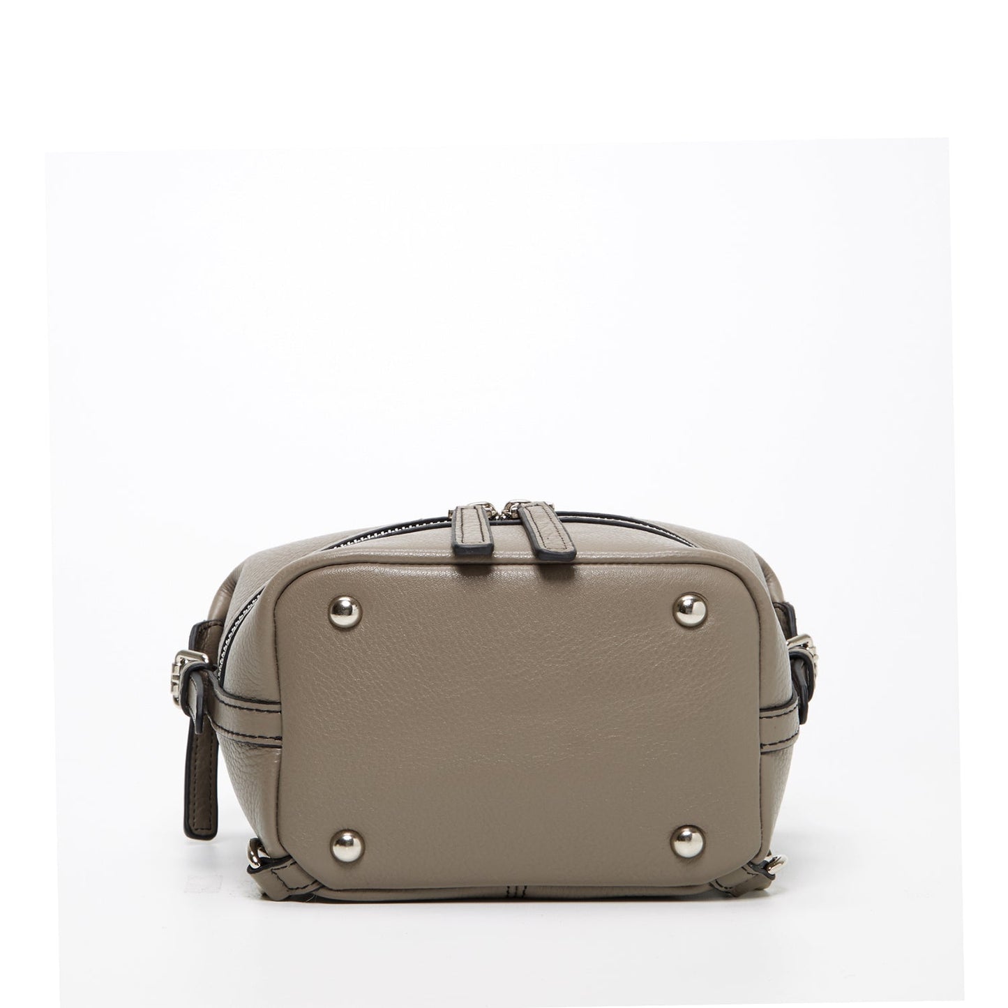 Women's Gray Leather Convertible Backpack - SUSU Ashley Medium with Pockets - Diazza